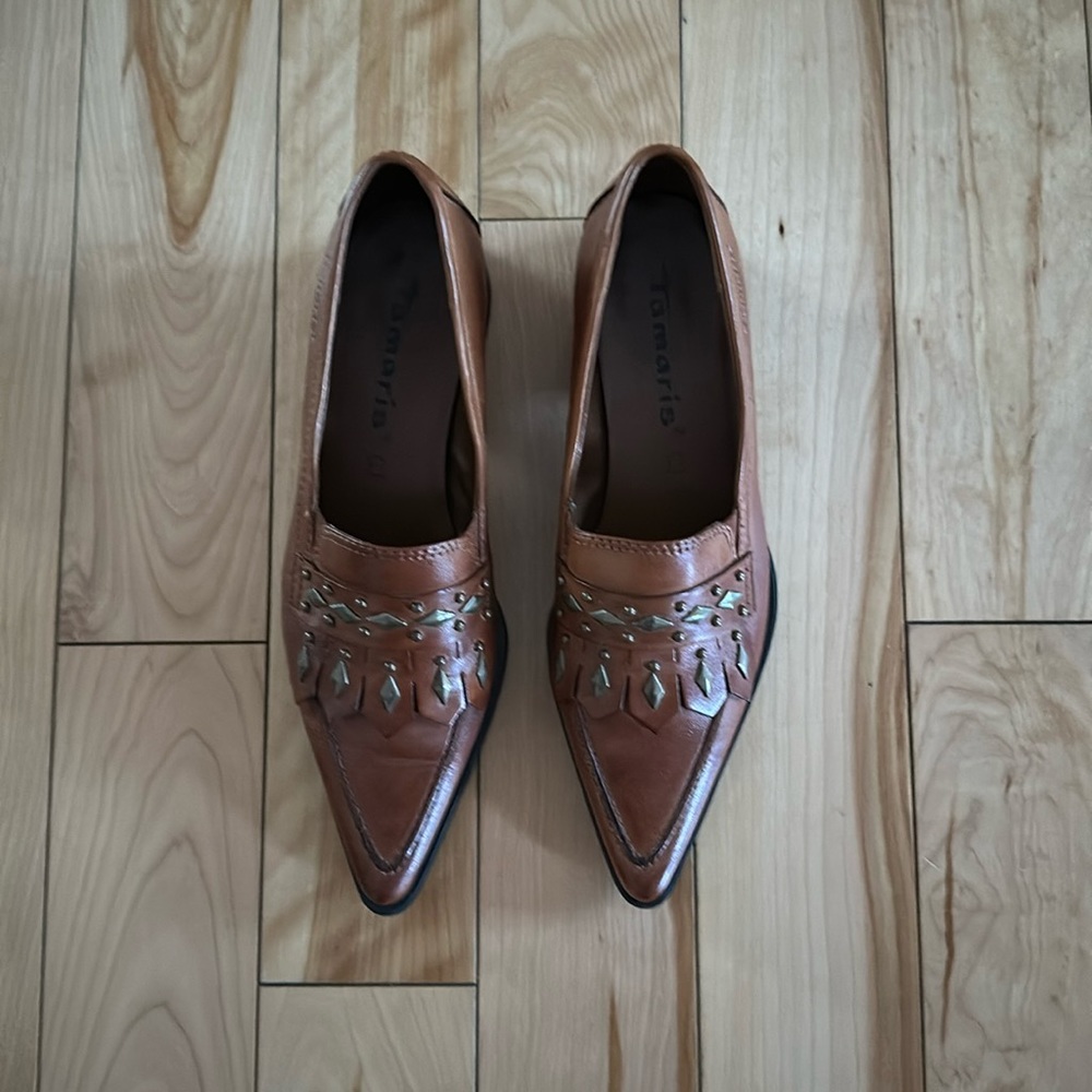 Tamaris Brown Leather Loafers